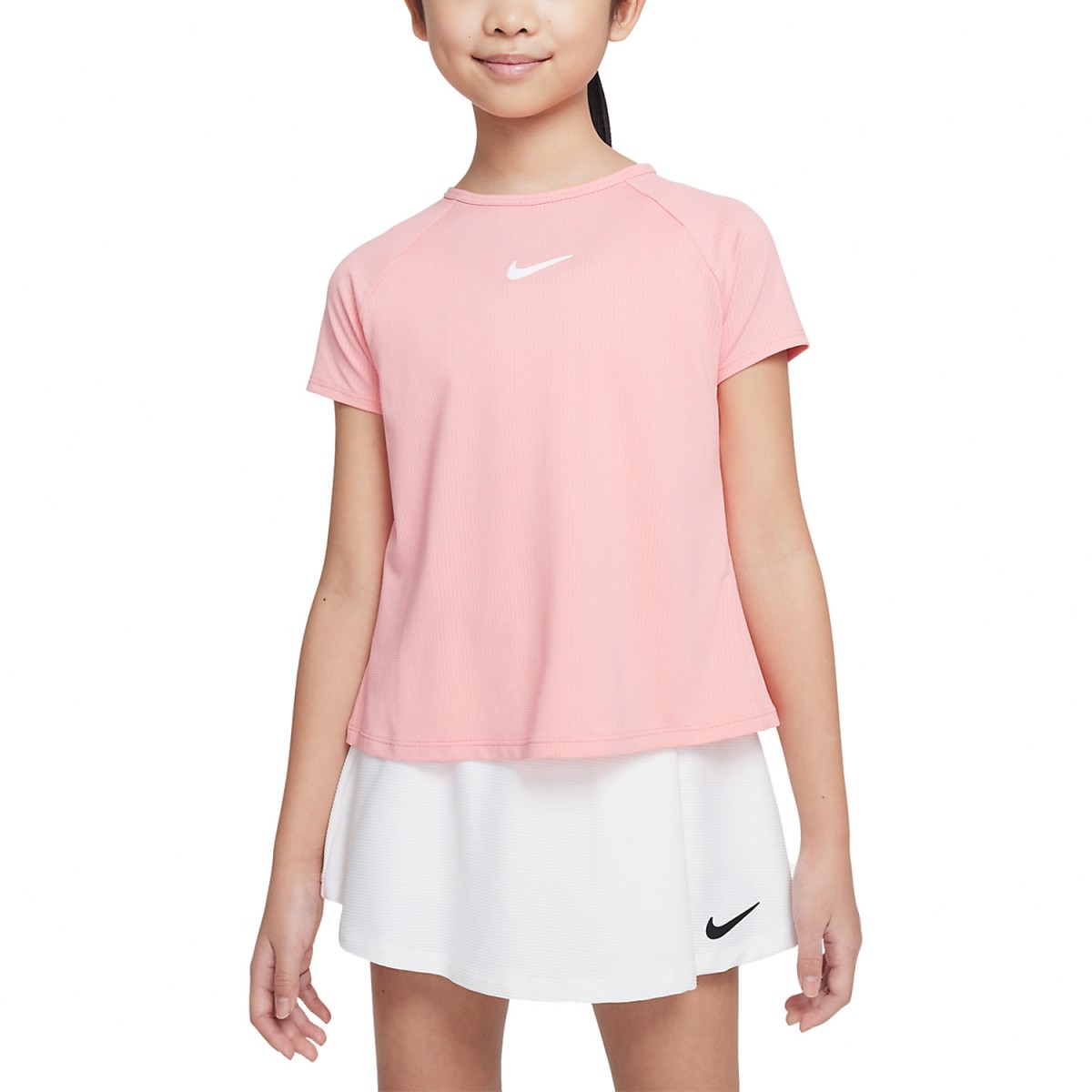 Теннисная футболка детская Nike Victory Top G coral chalk/coral chalk/white