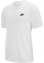Теннисная футболка мужская Nike NSW Club Tee white/black