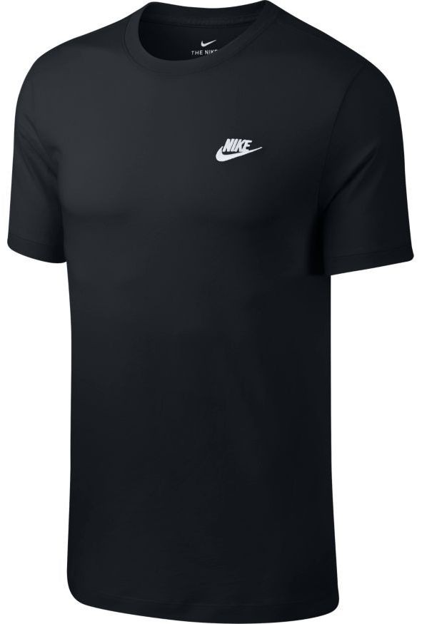 Теннисная футболка мужская Nike NSW Club Tee black/white