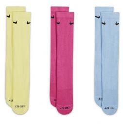 Nike Everyday Plus Cushioned Crew 3-pack/pink/blue/yellow Nike Everyday Plus Cushioned Crew 3-pack/pink/blue/yellow