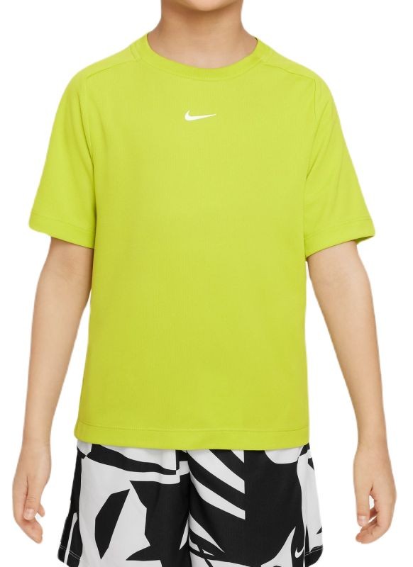 Теннисная футболка детская Nike Multi T-Shirt Boy bright cactus/white