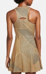 Теннисное платье женское Nike Court Advantage Printed Dress peach cream/white