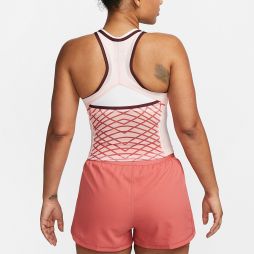 Теннисная майка женская Nike Court Slam Tank Top pink bloom/night maroon/black