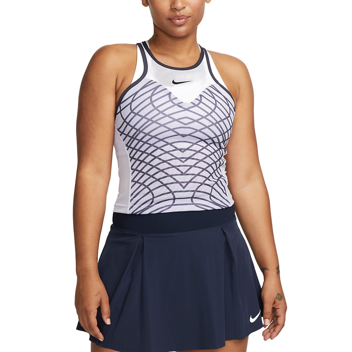 Теннисная майка женская Nike Court Slam Tank Top oxygen purple/gridiron/black