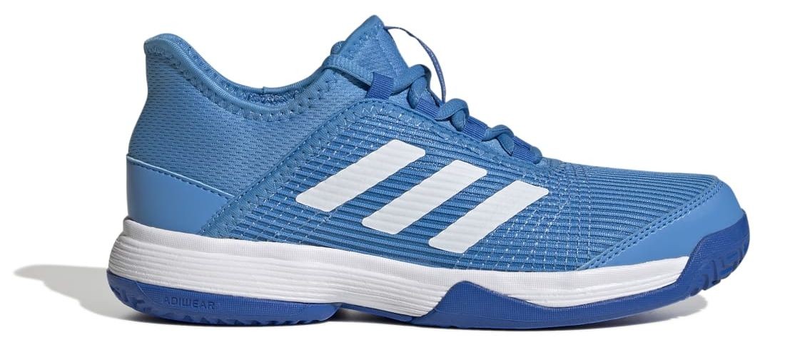 Детские теннисные кроссовки adidas Adizero Club Junior pulse blue/cloud white/glow blue