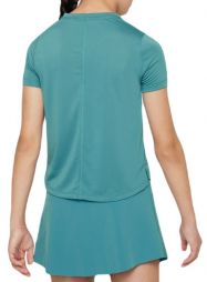Тенісна футболка дитяча Nike One Short Sleeve Top GX mineral teal/white Тенісна футболка дитяча Nike One Short Sleeve Top GX mineral teal/white