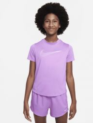 Тенісна футболка дитяча Nike One Short Sleeve Top GX rush fuchsia/white Тенісна футболка дитяча Nike One Short Sleeve Top GX rush fuchsia/white