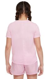 Тенісна футболка дитяча Nike One Short Sleeve Top GX pink foam/elemental pink Тенісна футболка дитяча Nike One Short Sleeve Top GX pink foam/elemental pink