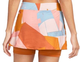 Теннисная юбка женская Nike Court Victory Printed Tennis Skirt hot curry/white