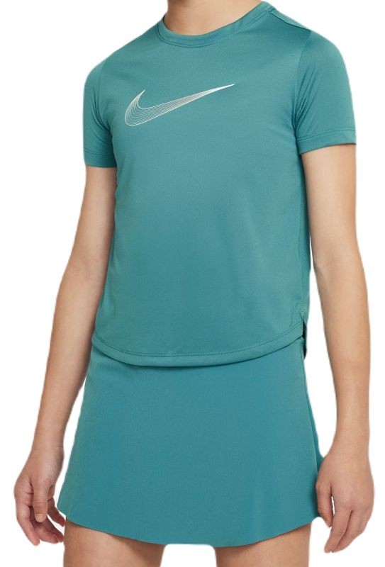 Тенісна футболка дитяча Nike One Short Sleeve Top GX mineral teal/white