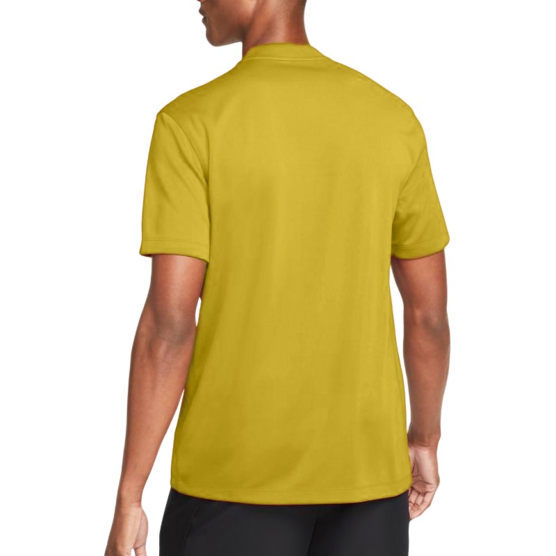 Тенісна футболка чоловіча Nike Blade Solid Polo saturn gold/black