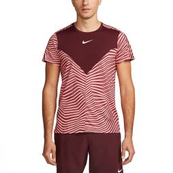 Теннисная футболка мужская Nike Slam Tennis Top night maroon/white