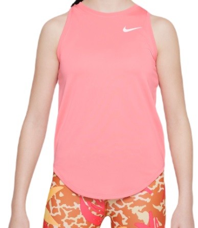 Теннисная майка для девочек Nike Essential Tank coral chalk/white