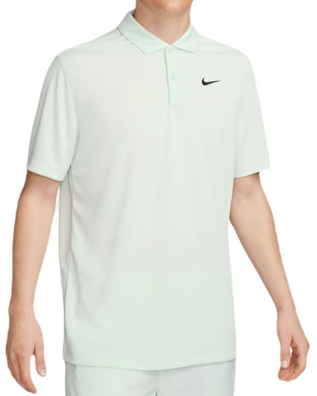 Теннисная футболка мужская Nike Court Solid Polo barely green/black