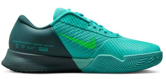 Тенісні кросівки чоловічі Nike Zoom Vapor Pro 2 Грунт washed teal/green strike/deep jungle Тенісні кросівки чоловічі Nike Zoom Vapor Pro 2 Грунт washed teal/green strike/deep jungle