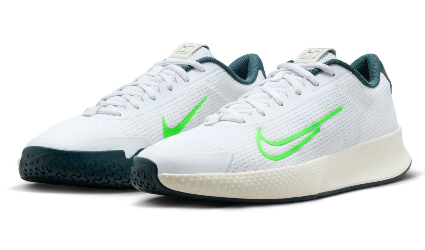 Теннисные кроссовки мужские Nike Vapor Lite 2 white/green strike/deep jungle