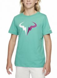 Тенісна футболка дитяча Nike Court Shirt Rafa washed teal Тенісна футболка дитяча Nike Court Shirt Rafa washed teal