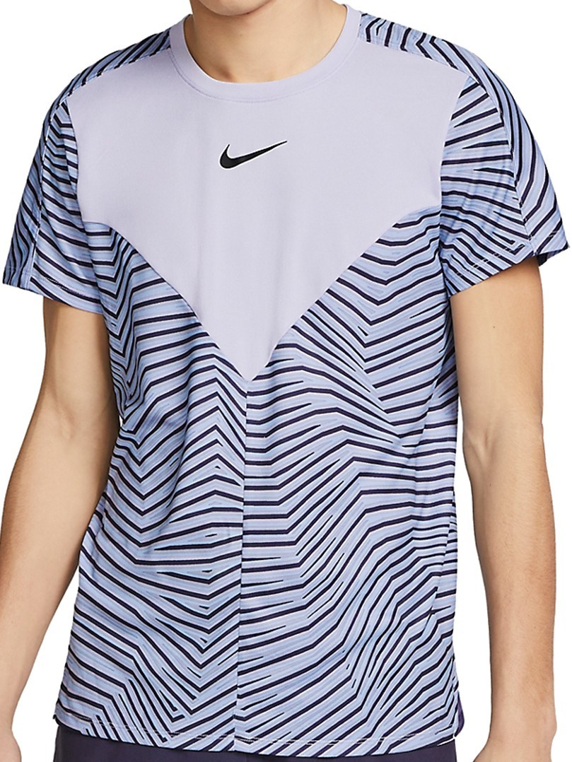Тенісна футболка чоловіча Nike Slam Tennis Top oxygen purple/black