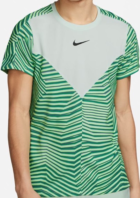 Тенісна футболка чоловіча Nike Slam Tennis Top barely green/black