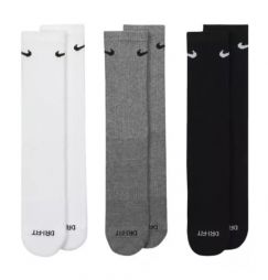 Nike Everyday Plus Cushioned Crew 3-pack/black/grey/white Nike Everyday Plus Cushioned Crew 3-pack/black/grey/white