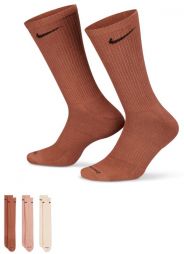 Nike Everyday Plus Cushioned Crew 3-pack/brown/beige Nike Everyday Plus Cushioned Crew 3-pack/brown/beige