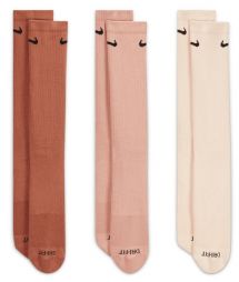 Nike Everyday Plus Cushioned Crew 3-pack/brown/beige Nike Everyday Plus Cushioned Crew 3-pack/brown/beige