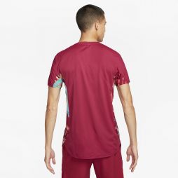 Теннисная футболка мужская Nike Court Slam Tennis Top noble red/white