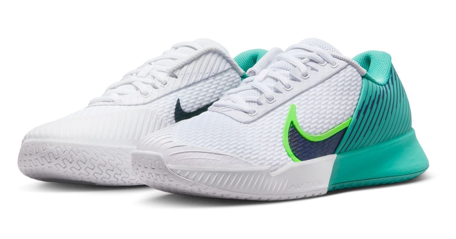 Теннисные кроссовки мужские Nike Zoom Vapor Pro 2 white/midnight navy/green strike