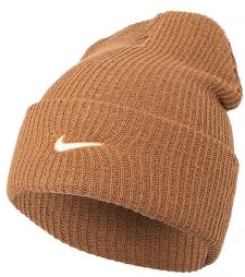 Шапка Nike Sportswear Beanie dark brown/white Шапка Nike Sportswear Beanie dark brown/white