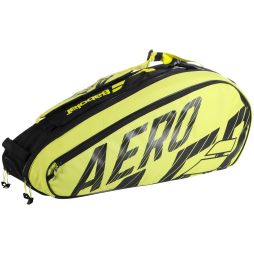 Тенісна сумка Babolat Pure Aero x6 2021 black/yelllow Тенісна сумка Babolat Pure Aero x6 2021 black/yelllow