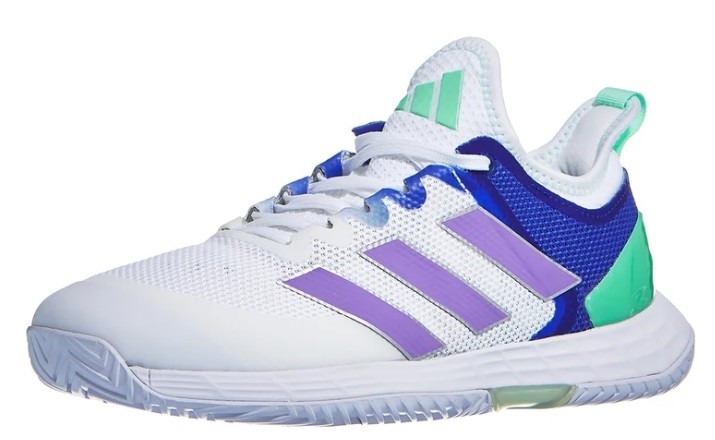 Теннисные кроссовки женские Adidas Ubersonic 4 cloud white/violet fusion/silver metallic