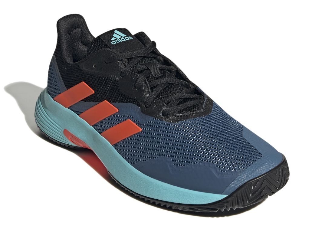 Теннисные кроссовки мужские Adidas CourtJam Control black/pulse aqua/altered blue