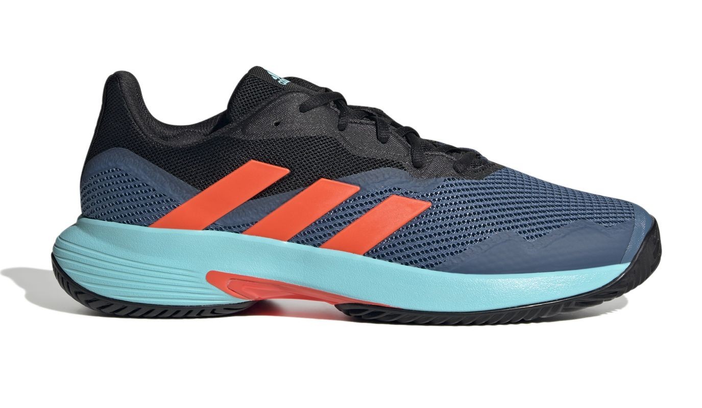 Теннисные кроссовки мужские Adidas CourtJam Control black/pulse aqua/altered blue