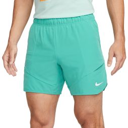 Теннисные шорты мужские Nike Court Advantage Short 7in washed teal/lime blast/white