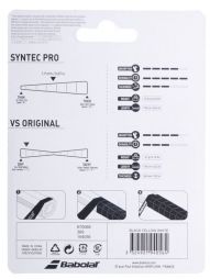 Ручка для ракетки Babolat Syntec Pro х1 + VS Original x3 (1 штука + 3 намотки) black/yellow/white Ручка для ракетки Babolat Syntec Pro х1 + VS Original x3 (1 штука + 3 намотки) black/yellow/white