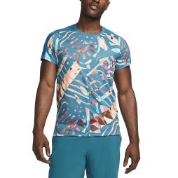 Теннисная футболка мужская Nike Court Slam Tennis Top geode teal/white