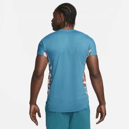 Теннисная футболка мужская Nike Court Slam Tennis Top geode teal/white