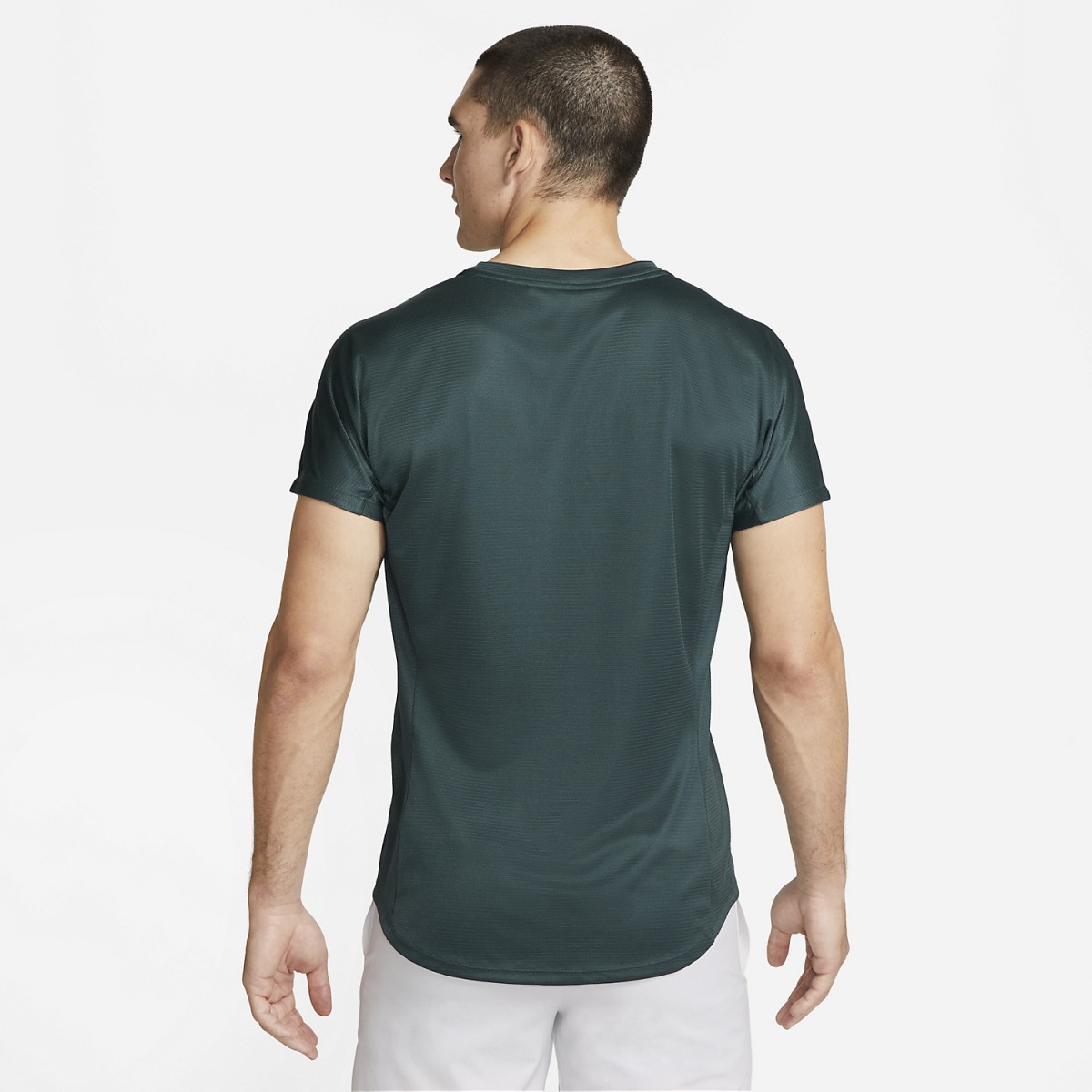 Тенісна футболка чоловіча Nike Rafa Challenger Tennis Top deep jungle/fireberry/white