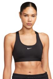 Топ жіночий Nike Swoosh Light Support Non-Padded Sports Bra black/white Топ жіночий Nike Swoosh Light Support Non-Padded Sports Bra black/white