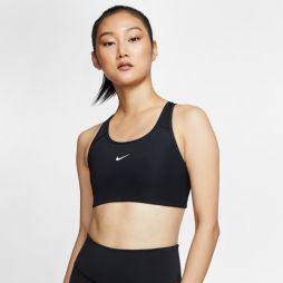 Топ жіночий Nike Swoosh Bra Pad black/white/black Топ жіночий Nike Swoosh Bra Pad black/white/black