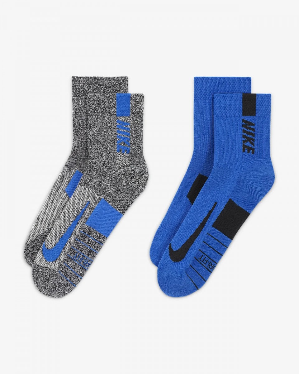 Носки Nike Multiplier Ankle 2PR 2 пары grey/blue
