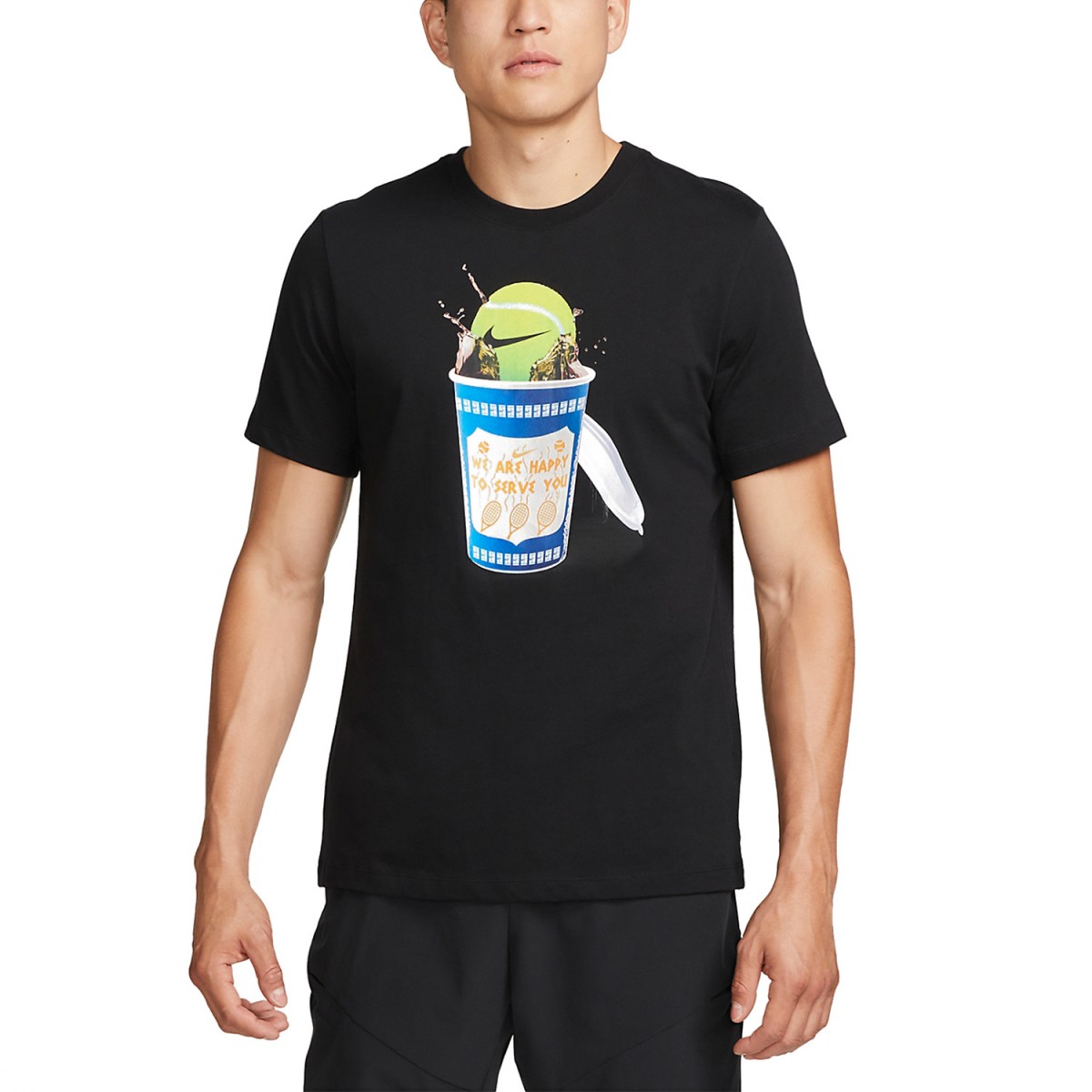 Тенісна футболка чоловіча Nike Court Tennis T-Shirt black