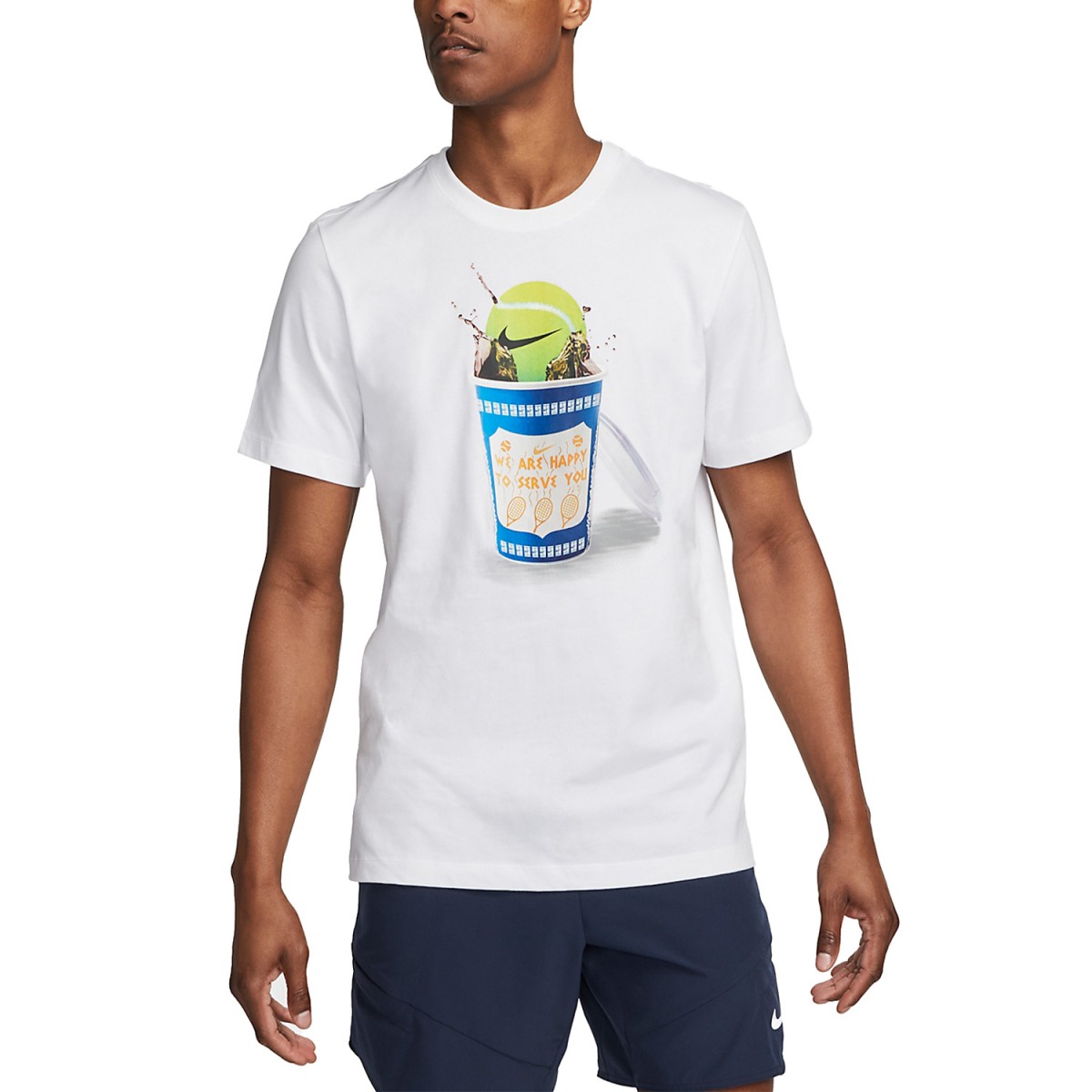 Тенісна футболка чоловіча Nike Court Tennis T-Shirt white/white