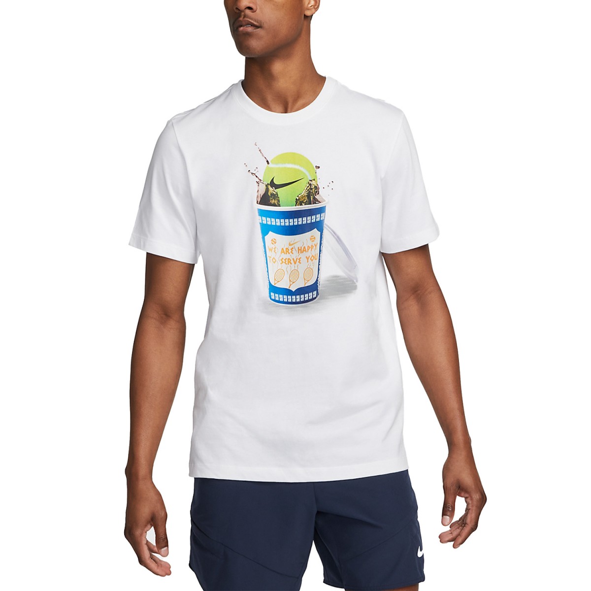 Теннисная футболка мужская Nike Court Tennis T-Shirt white/white