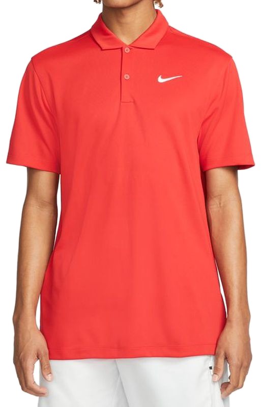 Теннисная футболка мужская Nike Court Solid Polo university red/white