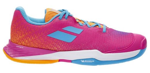 Дитячі тенісні кросівки Babolat Jet Mach 3 Грунт Junior hot pink Дитячі тенісні кросівки Babolat Jet Mach 3 Грунт Junior hot pink
