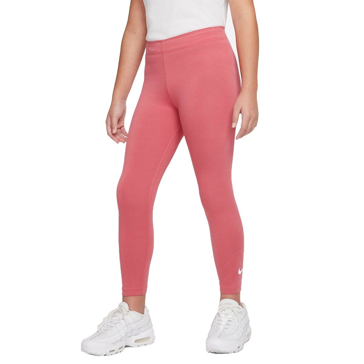 Легинсы детские Nike Sportswear Favorites Swoosh Leggings pink/white