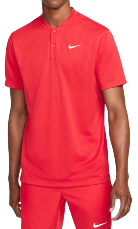 Теннисная футболка мужская Nike Blade Solid Polo university red/white