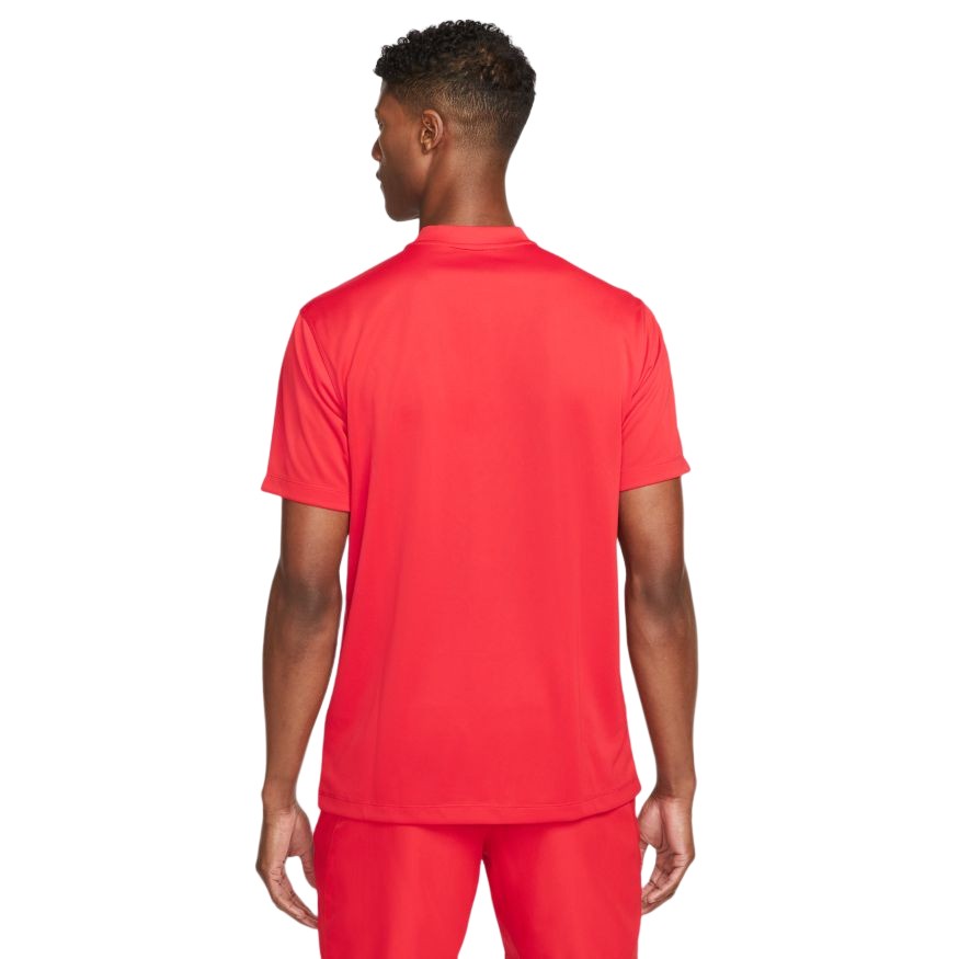 Теннисная футболка мужская Nike Blade Solid Polo university red/white