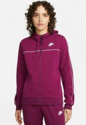 Реглан жіночий Nike Essential Millennium Flc Fz Hdy bordeaux/white Реглан жіночий Nike Essential Millennium Flc Fz Hdy bordeaux/white